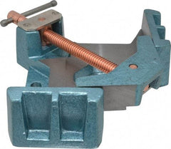 Wilton - Fixed Angle, 2 Axes, 4-1/8" Long, 1-3/8" Jaw Height, 3-11/32" Max Capacity, Cast Iron Angle & Corner Clamp - 90° Clamping Angle - Benchmark Tooling