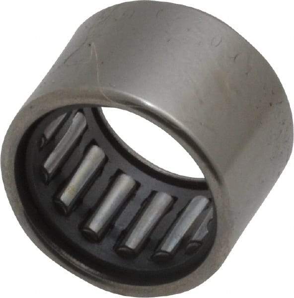 IKO - 0.394" Bore Diam, 990 Lb. Dynamic Capacity, 10 x 14 x 10mm, Caged, Open End, Shell Needle Roller Bearing - 0.551" Outside Diam, 0.394" Wide - Benchmark Tooling