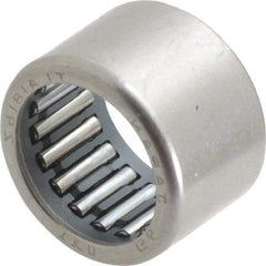 IKO - 0.709" Bore Diam, 2,600 Lb. Dynamic Capacity, 18 x 24 x 16mm, Caged, Open End, Shell Needle Roller Bearing - 0.945" Outside Diam, 0.63" Wide - Benchmark Tooling