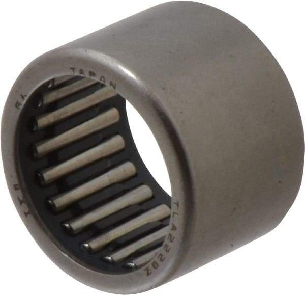 IKO - 0.866" Bore Diam, 3,700 Lb. Dynamic Capacity, 22 x 28 x 20mm, Caged, Open End, Shell Needle Roller Bearing - 1.102" Outside Diam, 0.787" Wide - Benchmark Tooling