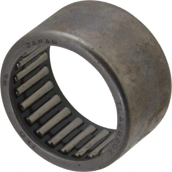 IKO - 1.102" Bore Diam, 4,700 Lb. Dynamic Capacity, 28 x 35 x 20mm, Caged, Open End, Shell Needle Roller Bearing - 1.378" Outside Diam, 0.787" Wide - Benchmark Tooling