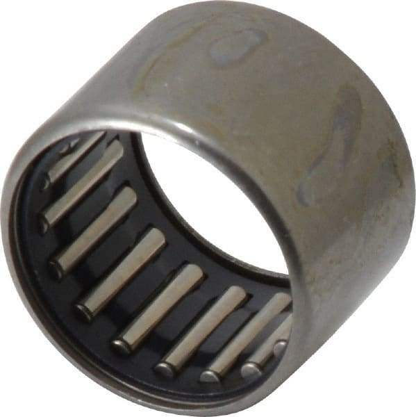 IKO - 11/16" Bore Diam, 2,460 Lb. Dynamic Capacity, 11/16 x 7/8 x 5/8", Caged, Open End, Shell Needle Roller Bearing - 7/8" Outside Diam, 5/8" Wide - Benchmark Tooling