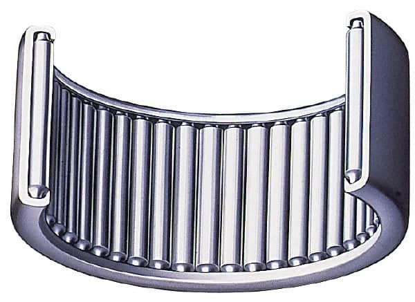 IKO - 1.575" Bore Diam, 3,150 Lb. Dynamic Capacity, 40 x 47 x 12mm, Caged, Open End, Shell Needle Roller Bearing - 1.85" Outside Diam, 0.472" Wide - Benchmark Tooling