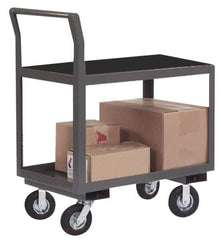 Durham - 1,200 Lb Capacity, 30" Wide x 36" Long x 31" High Instrument Cart - 2 Shelf, Steel, Full Pneumatic Casters - Benchmark Tooling