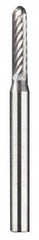 Dremel - 3/32" Cut Diam, 1/8" Shank Diam, Cylinder with Radius Head Single Cut Burr - Carbide, Radius End, 3/32" LOC - Benchmark Tooling