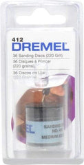 Dremel - 3/4" Diam 220 Grit Fiber Disc - Very Fine Grade, Aluminum Oxide - Benchmark Tooling