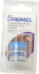 Dremel - 3/4" Diam 180 Grit Fiber Disc - Very Fine Grade, Aluminum Oxide - Benchmark Tooling
