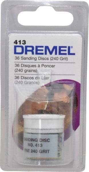 Dremel - 3/4" Diam 240 Grit Fiber Disc - Very Fine Grade, Aluminum Oxide - Benchmark Tooling