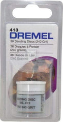 Dremel - 3/4" Diam 240 Grit Fiber Disc - Very Fine Grade, Aluminum Oxide - Benchmark Tooling