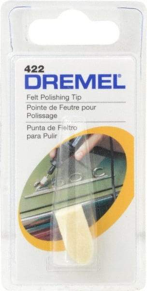 Dremel - 3/8" Diam Cone Shaped Goblet Buff - Cotton Muslin Polishing Tip - Benchmark Tooling