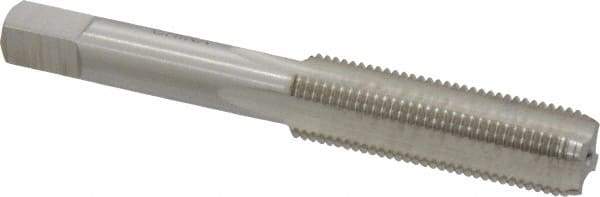 Interstate - M12x1.25 Metric Fine 4 Flute Bright Finish High Speed Steel Straight Flute Standard Hand Tap - Bottoming, Right Hand Thread, 3-3/8" OAL, 1-21/32" Thread Length, D5 Limit, Oversize - Exact Industrial Supply