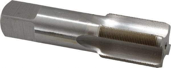 Interstate - M27x1.00 Metric Fine 6H 4 Flute Bright Finish High Speed Steel Straight Flute Standard Hand Tap - Bottoming, Right Hand Thread, 5-1/8" OAL, 2-1/2" Thread Length, D5 Limit, Oversize - Benchmark Tooling