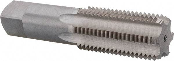 Interstate - M45x4.50 Metric Coarse 6H 4 Flute Bright Finish High Speed Steel Straight Flute Standard Hand Tap - Bottoming, Right Hand Thread, 7-5/16" OAL, 3-9/16" Thread Length, D9 Limit, Oversize - Exact Industrial Supply