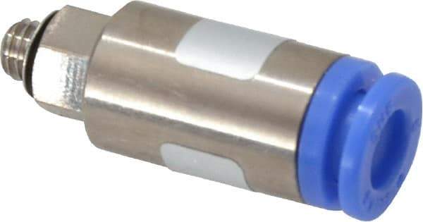 SMC PNEUMATICS - 6mm OD, M5x0.8 Thread, Brass/Polybutylene Push-to-Connect Male Connector - 145 Max psi - Benchmark Tooling