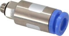 SMC PNEUMATICS - 6mm OD, M5x0.8 Thread, Brass/Polybutylene Push-to-Connect Male Connector - 145 Max psi - Benchmark Tooling