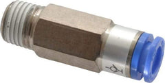 SMC PNEUMATICS - 8mm OD, R(PT) 1/4 Thread, Brass/Polybutylene Push-to-Connect Male Connector - 145 Max psi - Benchmark Tooling