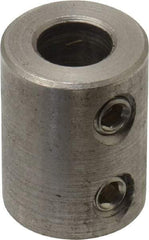 Climax Metal Products - 3/8" Inside x 3/4" Outside Diam, Stainless Steel Set Screw Rigid Coupling - 1" Long - Benchmark Tooling