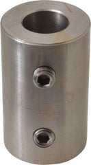 Climax Metal Products - 5/8" Inside x 1-1/4" Outside Diam, Stainless Steel Set Screw Rigid Coupling - 2" Long - Benchmark Tooling