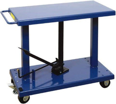 Wesco Industrial Products - 1,000 Lb Capacity Post Lift Table - 30-1/2" Lift Height, 36" Platform Length x 18" Platform Width - Benchmark Tooling
