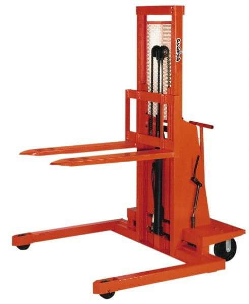 Presto Lifts - 2,000 Lb Capacity, 60" Lift Height, Battery Operated Work Positioner - 2" Lowered Height, 24" Load Center, 42" Fork Length, 48" Overall Width - Benchmark Tooling