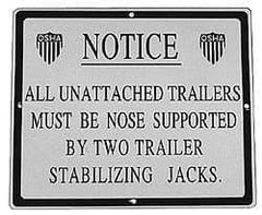 Vestil - Aluminum Trailer Sign - Aluminum Trailer Sign - Benchmark Tooling