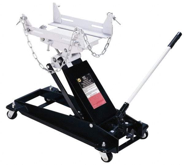 Omega Lift Equipment - 1,100 Lb Capacity Transmission Jack - 8-1/2 to 24-3/4" High, 15" Chassis Width x 31-1/8" Chassis Length - Benchmark Tooling