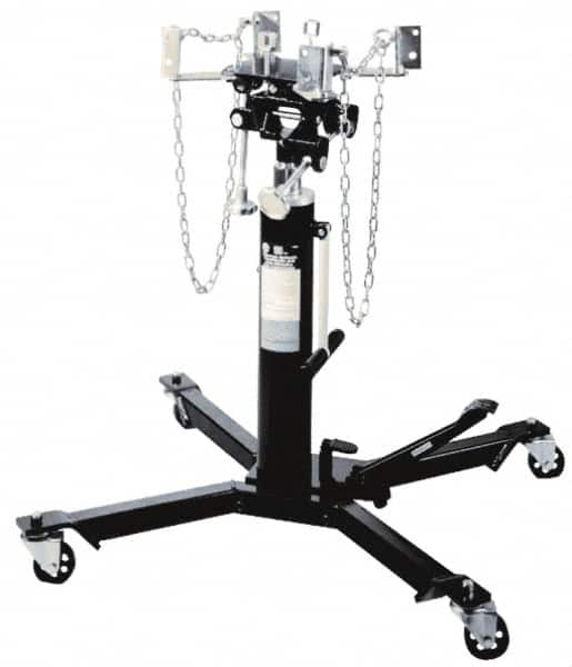 Omega Lift Equipment - 1,000 Lb Capacity Pedestal Transmission Jack - 39-1/2 to 72-1/2" High, 38" Chassis Width x 38" Chassis Length - Benchmark Tooling