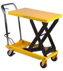 Wesco Industrial Products - 1,000 Lb Capacity Manual Scissor Lift Table - 32" Platform Length x 19-1/2" Platform Width - Benchmark Tooling