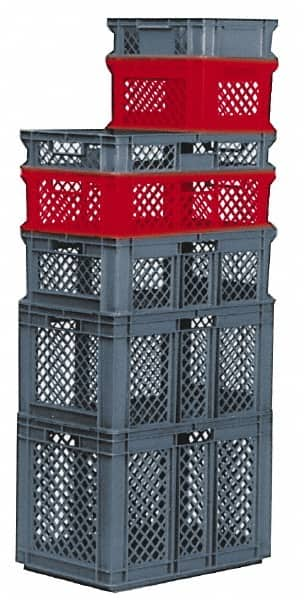 SSI Schaefer - 0.7 Cu Ft, 33 Lb Load Capacity Red Polypropylene Tote Container - Stacking, 15.8" Long x 11.9" Wide x 8.7" High - Benchmark Tooling