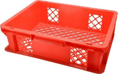 SSI Schaefer - 0.37 Cu Ft, 33 Lb Load Capacity Red Polypropylene Tote Container - Stacking, 15.8" Long x 11.9" Wide x 4.8" High - Benchmark Tooling