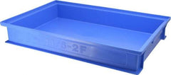 SSI Schaefer - 0.28 Cu Ft, 22 Lb Load Capacity Blue Polyethylene & Conductive PP Tote Container - Stacking, 18.4" Long x 12-1/2" Wide x 2.9" High - Benchmark Tooling