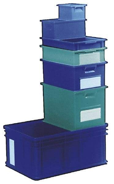 SSI Schaefer - 0.74 Cu Ft, 33 Lb Load Capacity Green Polyethylene & Conductive PP Tote Container - Stacking, 18.4" Long x 12-1/2" Wide x 7.9" High - Benchmark Tooling