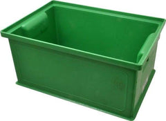 SSI Schaefer - 0.25 Cu Ft, 22 Lb Load Capacity Green Polyethylene & Conductive PP Tote Container - Stacking, 12.3" Long x 8.3" Wide x 5.8" High - Benchmark Tooling