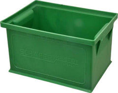 SSI Schaefer - 0.09 Cu Ft, 17 Lb Load Capacity Green Polyethylene & Conductive PP Tote Container - Stacking, 8.3" Long x 6" Wide x 4.8" High - Benchmark Tooling