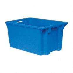 SSI Schaefer - 2.01 Cu Ft, 44 Lb Load Capacity Blue Polypropylene Tote Container - Stacking, Nesting, 23.6" Long x 15.7" Wide x 11.9" High - Benchmark Tooling