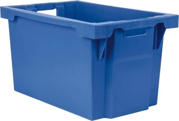 SSI Schaefer - 2.19 Cu Ft, 66 Lb Load Capacity Blue Polypropylene Tote Container - Stacking, Nesting, 23.7" Long x 15.8" Wide x 13.8" High - Benchmark Tooling