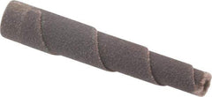 Merit Abrasives - 2" Long x 3/8" Diam, Aluminum Oxide, Full Taper Cartridge Roll - 120 Grit, 1/8" Pilot Hole Diam, Fine Grade - Benchmark Tooling