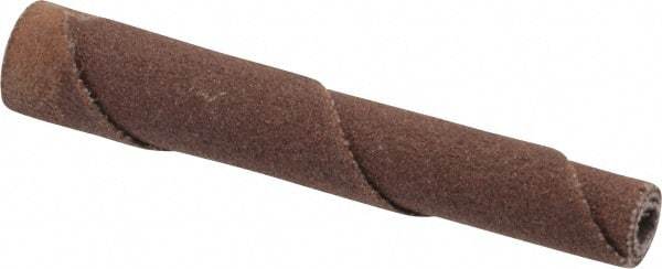 Merit Abrasives - 1/4" Max Roll Diam x 2" OAL, 180 Grit Straight Cartridge Roll - 1/8" Pilot Hole Diam, Very Fine Grade - Benchmark Tooling