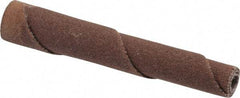 Merit Abrasives - 1/4" Max Roll Diam x 2" OAL, 180 Grit Straight Cartridge Roll - 1/8" Pilot Hole Diam, Very Fine Grade - Benchmark Tooling