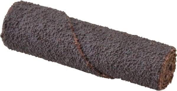 Superior Abrasives - 1/2" Max Roll Diam x 2" OAL, 50 Grit Aluminum Oxide Straight Cartridge Roll - 1/8" Pilot Hole Diam, Coarse Grade, X Weighted Cloth Backing - Benchmark Tooling