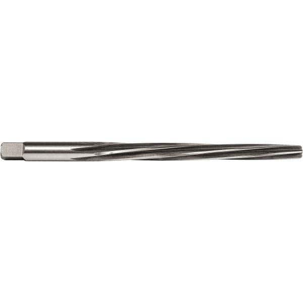 Union Butterfield - #9 Pin, 0.6066" Diam, 0.48" Small End, 9/16" Diam Straight Shank, 6-1/16" Flute, Taper Pin Reamer - Benchmark Tooling