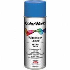 Krylon - Safety Blue, Enamel Spray Paint - 15 to 18 Sq Ft per Can, 16 oz Container, Use on General Industrial Maintenance & Touch-up Work - Benchmark Tooling