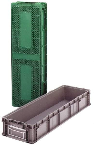 Orbis - 40 Lb Load Capacity Green Polyethylene Tote Container - Stacking, 32" Long x 15" Wide x 7-1/2" High - Benchmark Tooling