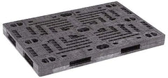 Orbis - 71.8" Long x 47.8" & Wide x 5.8" High Polyethylene Stackable Pallet - 30,000 Lb Static Capacity, 4,000 Lb Dynamic Capacity, Black - Benchmark Tooling