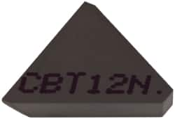 Kennametal - 3/8" Inscribed Circle, Triangle, CBT Chipbreaker for Indexables - 0.11" Effective Width - Benchmark Tooling