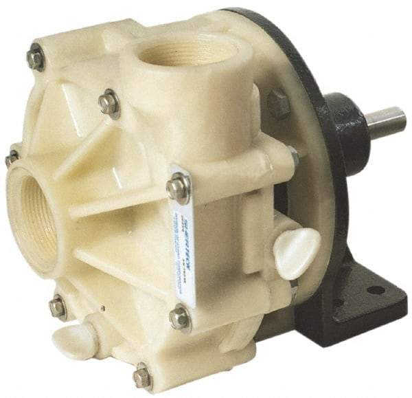 Pentair - 1/2 HP, Corrosion Resistant Pump - 1-1/2 Inlet Size, 1-1/2 Outlet Size, Polypropylene - Benchmark Tooling