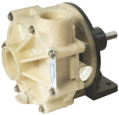 Pentair - 1 HP, Corrosion Resistant Pump - 1-1/2 Inlet Size, 1-1/2 Outlet Size, Polypropylene - Benchmark Tooling