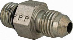 Parker - 1/4" Tube OD, 37° Steel Flared Tube Straight Thread Connector - 7/16 UNF, Flare x SAE-ORB Ends - Benchmark Tooling