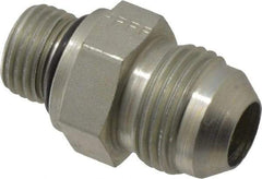 Parker - 1/2" Tube OD, 37° Steel Flared Tube Straight Thread Connector - 9/16 UNF, Flare x SAE-ORB Ends - Benchmark Tooling