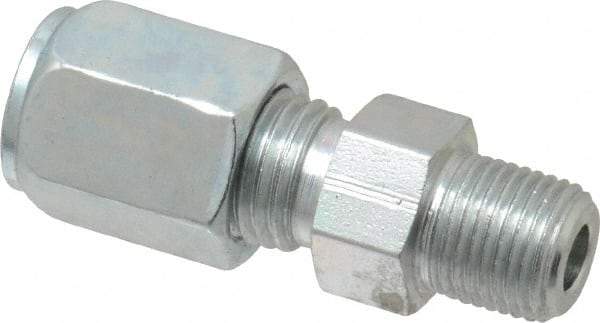 Parker - Metal Flareless Bite Tube Male Connector - 1/8 NPTF - Benchmark Tooling